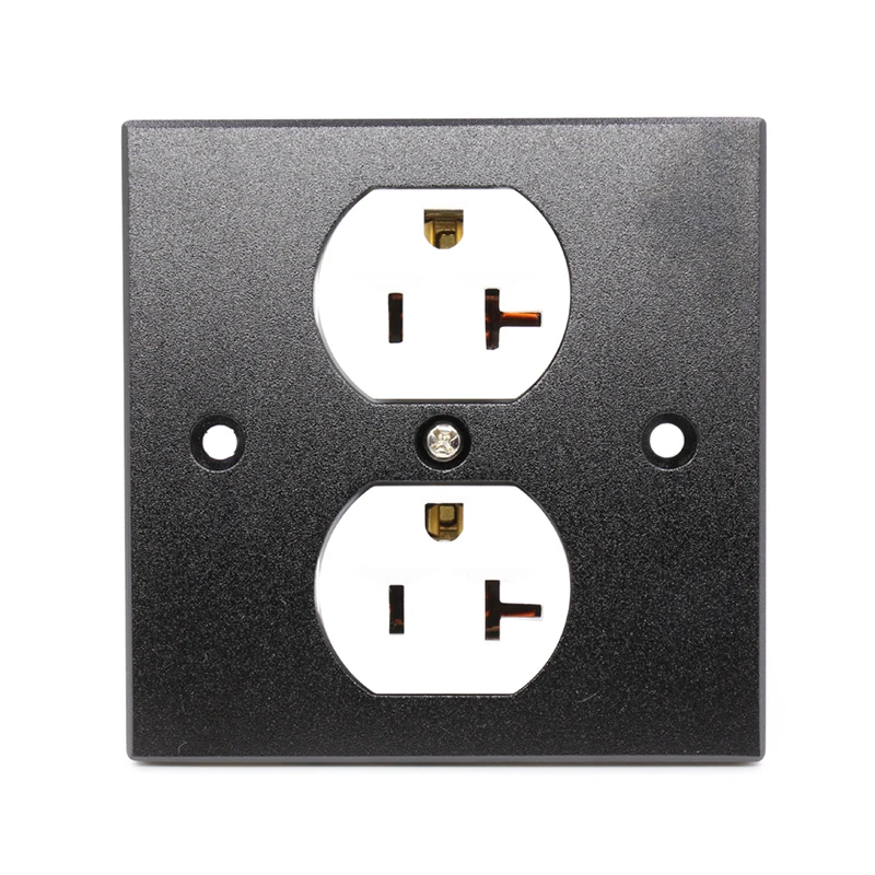 High Quality US ac power socket Duplex Receptacle Copper Aluminum alloy Outlet HIFI Socket | Электроника