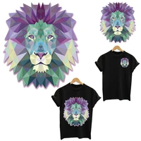 fashion crystal lion king patches thermo stickers on clothes iron on transfers for clothing stripes custom patch appliques tops