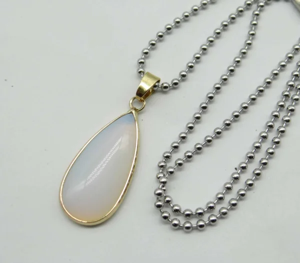 Женская Роза блестящая подвеска с опалом в виде капли воды ожерелья для