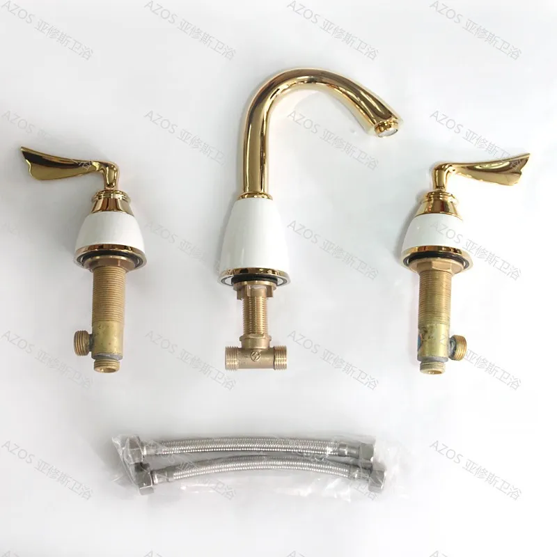 3 шт. керамический кран для ванной комнаты с 2 ручками | Обустройство дома