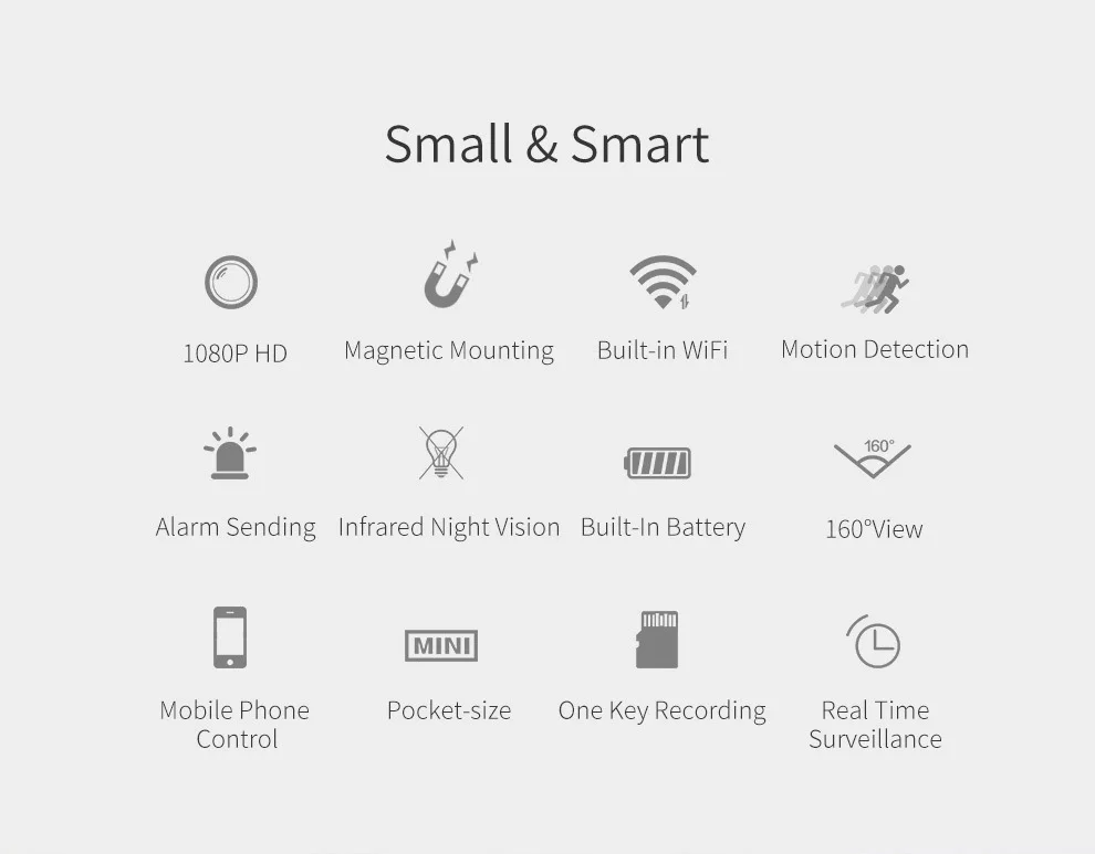 Wifi мини камера 1080P Беспроводная невидимая ночная версия мини видеокамера микро камера домашняя камера безопасности Поддержка дистанционного управления