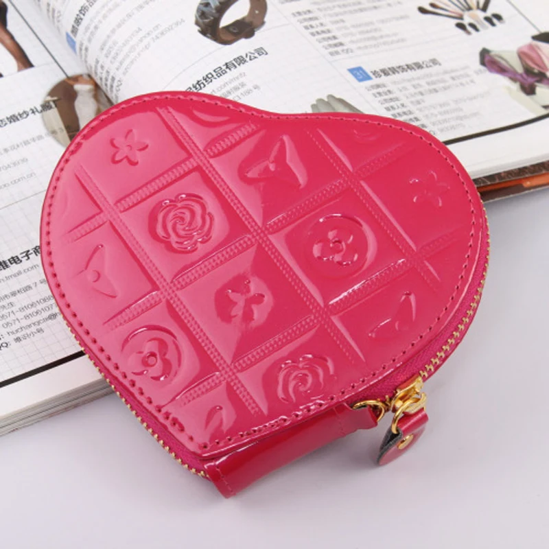 2019 Модный женский дизайнерский кошелек в форме сердца маленький на молнии для