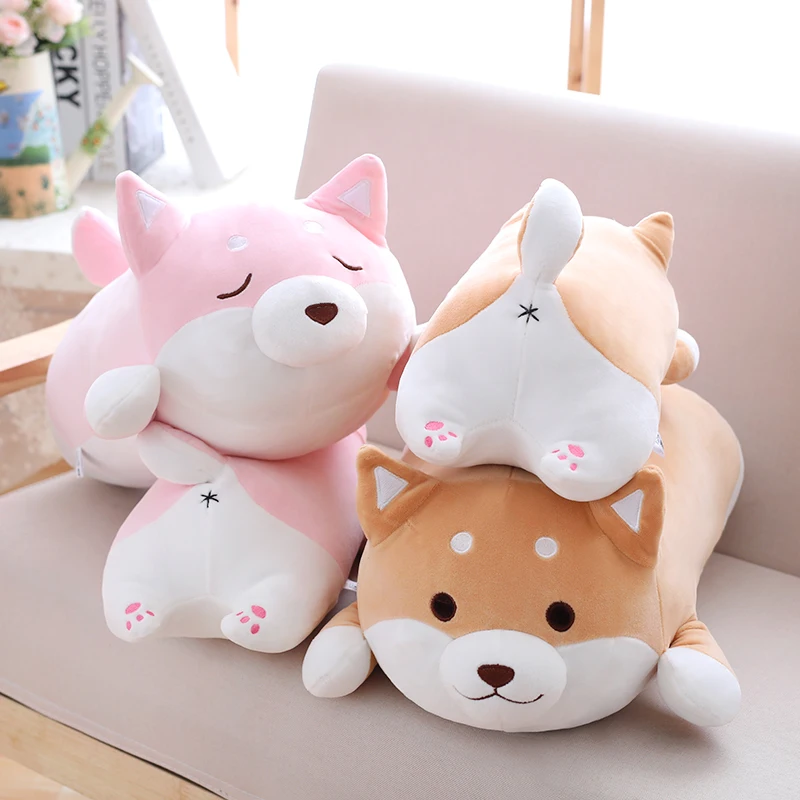 36/55 Cute Fat Shiba Inu Dog Plush Toy Stuffed Soft Kawaii Animal Cartoon Pillow Lovely Gift for Kids Baby Children Good Quality