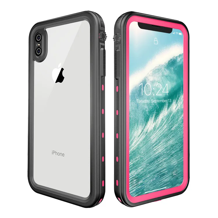 Для iphone 11 Pro Max Redpepper Водонепроницаемый IP69 подводный 2 м жизнь водонепроницаемые ударопрочный жесткий чехол для iphone XS Max X XR - Цвет: Pink
