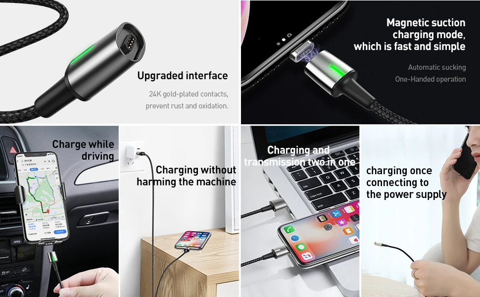 Магнитный кабель Baseus, Micro usb type-C, кабель для iPhone, huawei, Xiaomi, быстрая зарядка, магнитное зарядное устройство, USB C, для huawei P20
