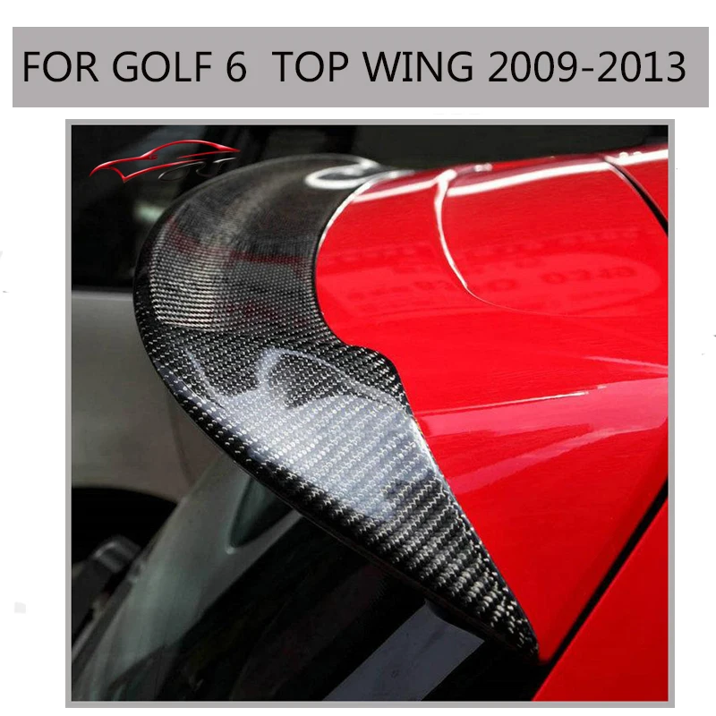 Гольф 6 карбоновое волокно Авто черный спойлер крыло губы для Volkswagen Golf gti r20 2009-2013