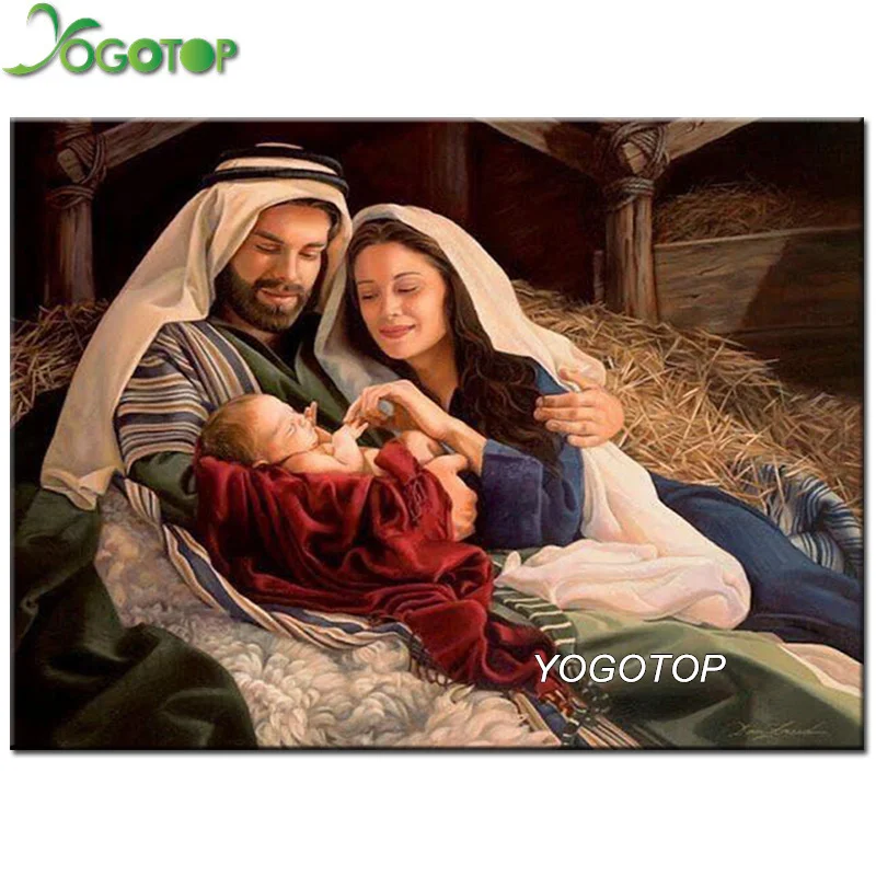 YOGOTOP полный Бриллиантовая вышивка религиозная СЕМЬЯ Diy Алмазная крестиком на