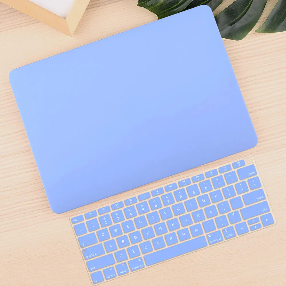 Для Macbook Air 11 12 13 A1466 A1932 Touch ID Pro retina 13," 15,4 для нового Macbook Pro 13 15 Touch Bar Жесткий Чехол для ноутбука - Цвет: Matte baby blue