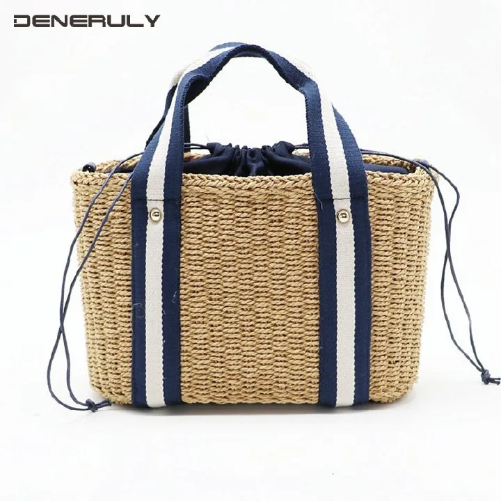 2019 соломенные пляжные сумки женские плетеные из ротанга женская сумка для