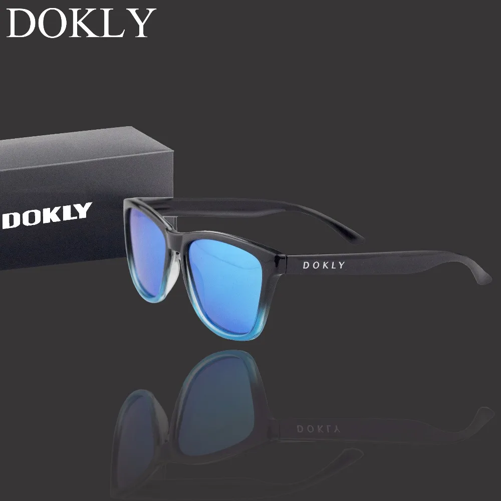 Мужские и женские зеркальные очки DOKLY брендовые дизайнерские солнцезащитные с