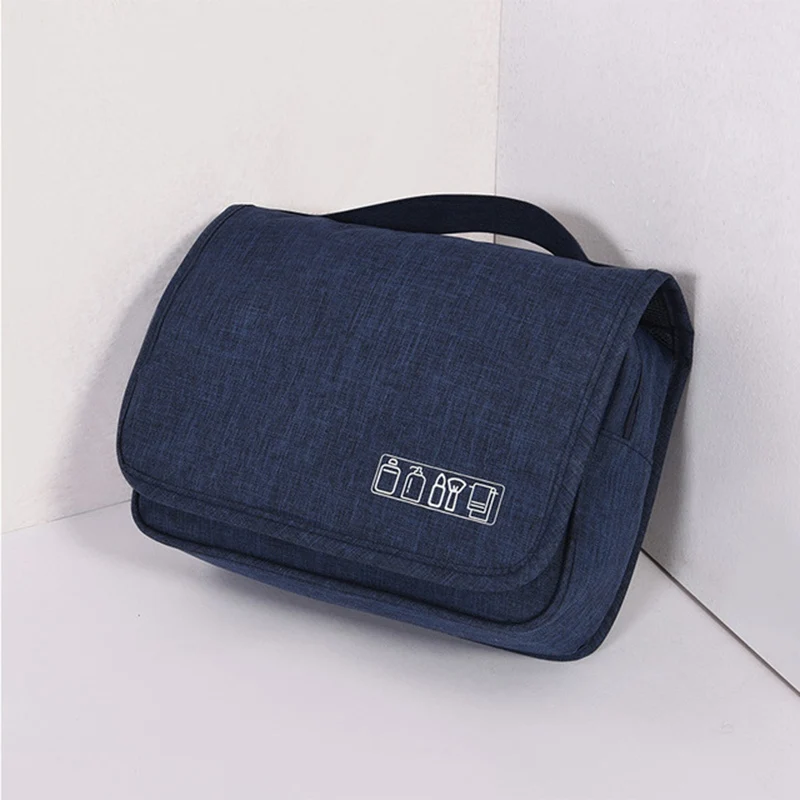 Navy Blue Женские органайзеры для косметики, сумки для косметики, органайзер для косметики, портативная дорожная косметичка, сумка для туалетных принадлежностей, мужские Висячие Сумки для хранения - Цвет: Navy Blue