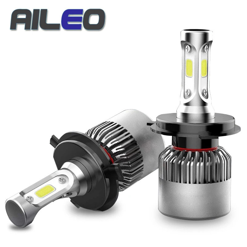 AILEO S2 H10 H8 H1 H3 H7 H4 светодиодный H11 9005 9006 9012 H27 880 881 9004 9007 9003 COB 36 Вт 9008 лм Автомобильные