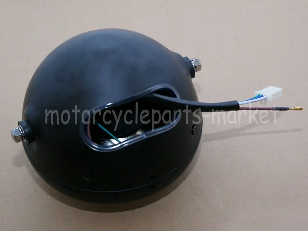 6 дюймовый черный фара мотоцикла Боковое крепление круглые фары с металлическим