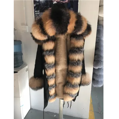 CKMORLS новые парки из натурального Лисьего меха для женщин зимние куртки с меховым воротником повседневное пальто из натурального Лисьего меха Длинные парки размера плюс - Цвет: 18 style