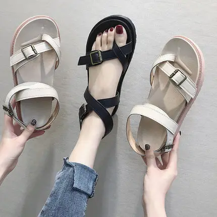 Женские летние 2019 новые дикие студенческий пояс с пряжкой повседневные пляжные