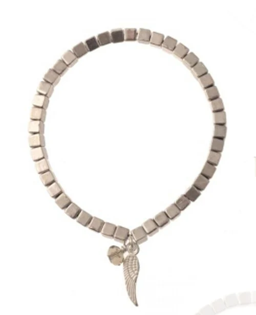 Женское Ожерелье с квадратными бусинами 4 мм металлическая подвеска буфами в