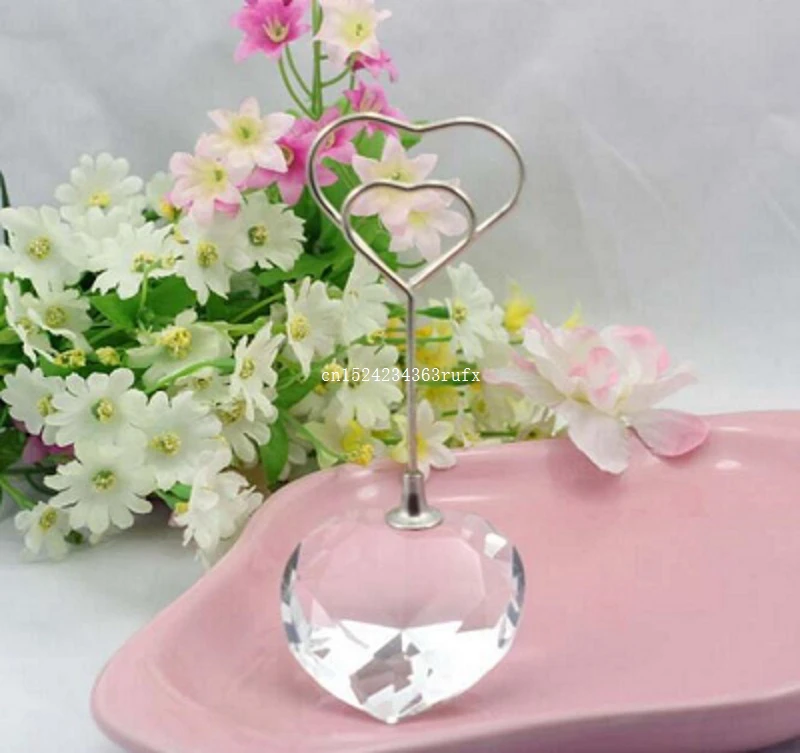 50 шт. держатель для карт в форме сердечка с кристаллами свадебный подарок гостей