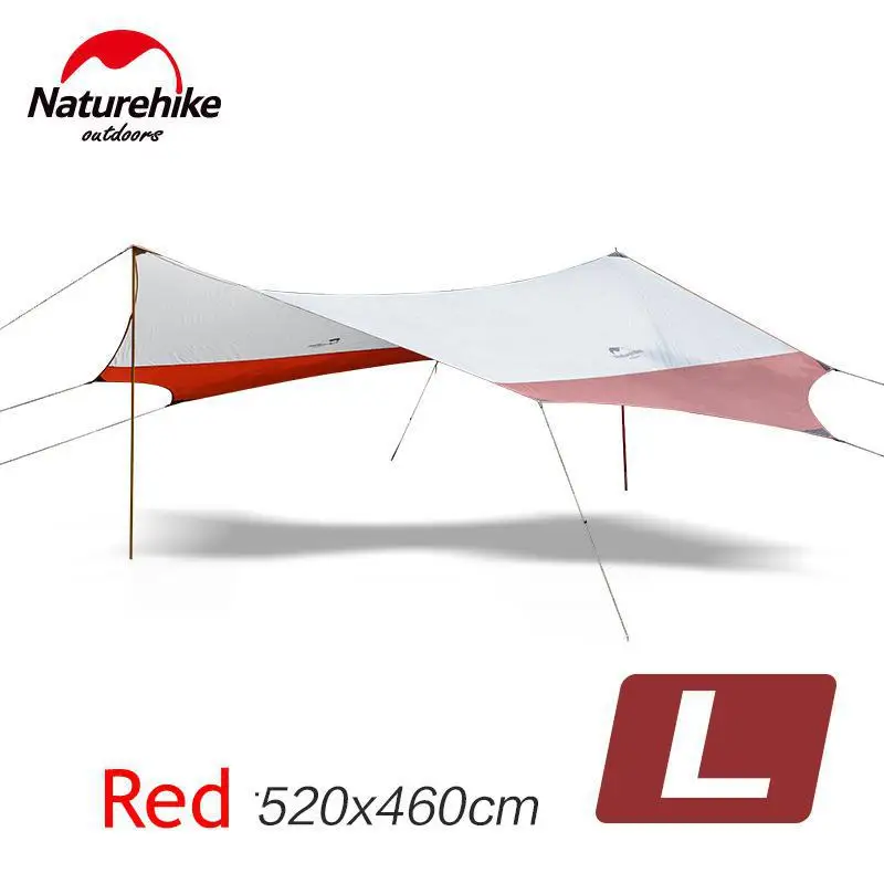 Naturehike шестигранный солнцезащитный навес с полюсами UV 40+ пляжная тентовая тень навес Pergola переносной навес беседка водонепроницаемый тент навес - Цвет: Red L