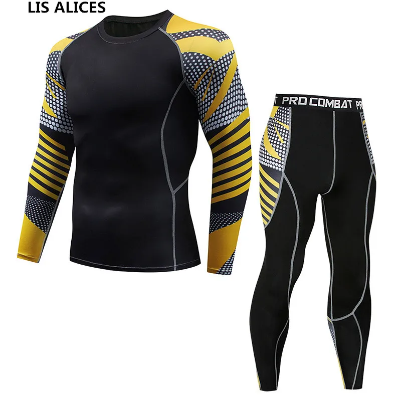 Мужское термобелье быстросохнущее эластичное подштанники для фитнеса