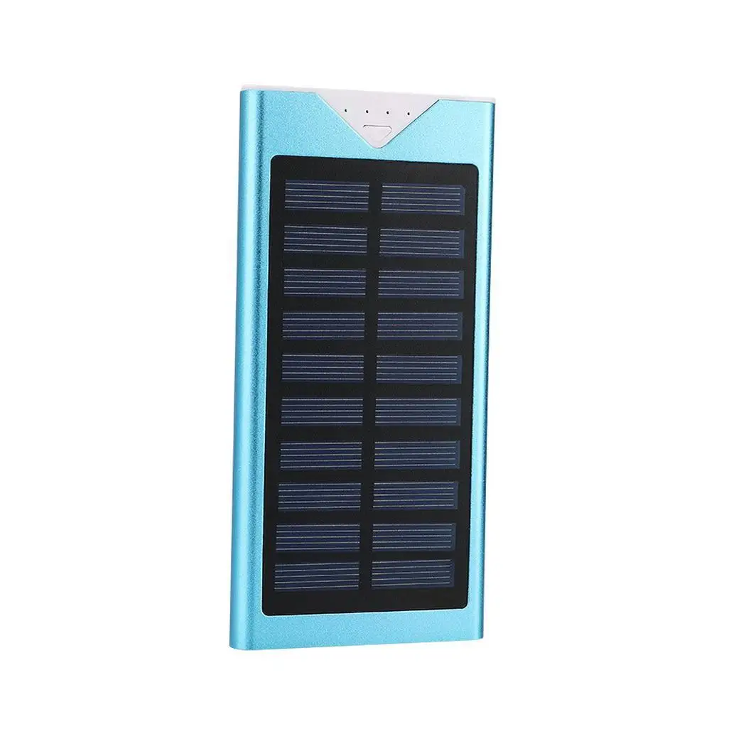 Внешний аккумулятор на солнечной батарее 30000 мАч 2 USB LED портативное зарядное