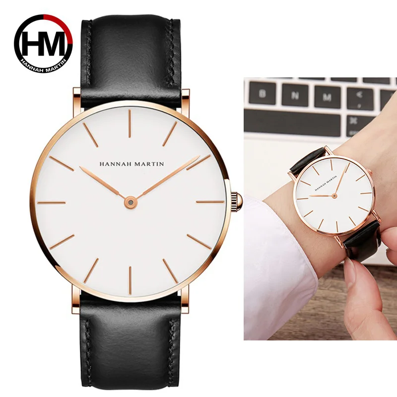 Мужские часы японские кварцевые мужские Водонепроницаемые кожаные нейлоновые