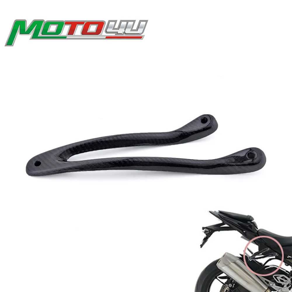 100% Carbon Fiber 3K Motorcycle Exhaust Hanger Bracket For BMW S1000RR 2009 2010 2012 2013 2014