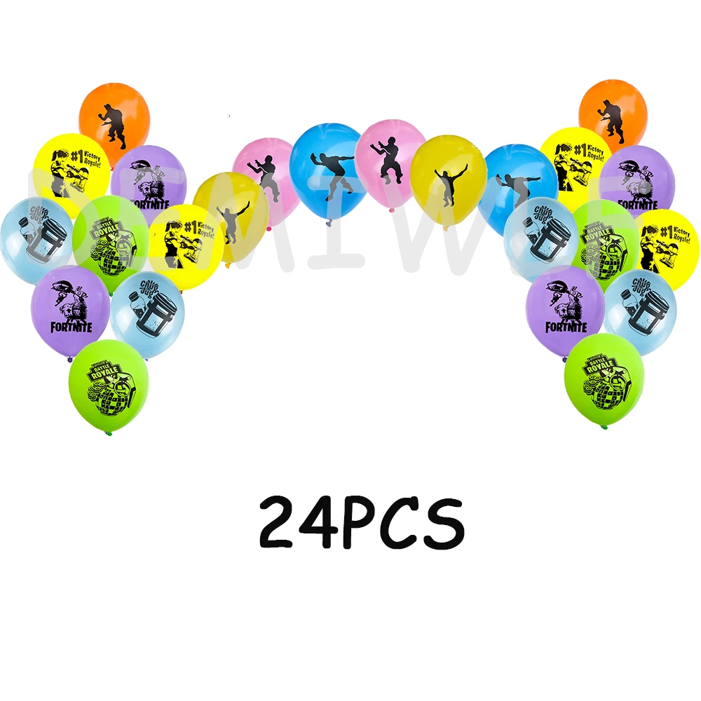 24pcs 24 шт. крепостная Ночная игра вечерние шары набор «С Днем Рождения» надувная буква шарики для день рождения вечерние украшения для взрослых детей - Цвет: 24pcs