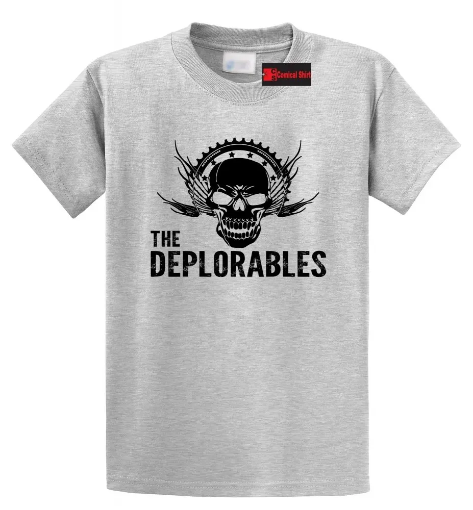 Футболка с надписью The decrorables анти-Хиллари Pro Trump футболка военным слоганом для