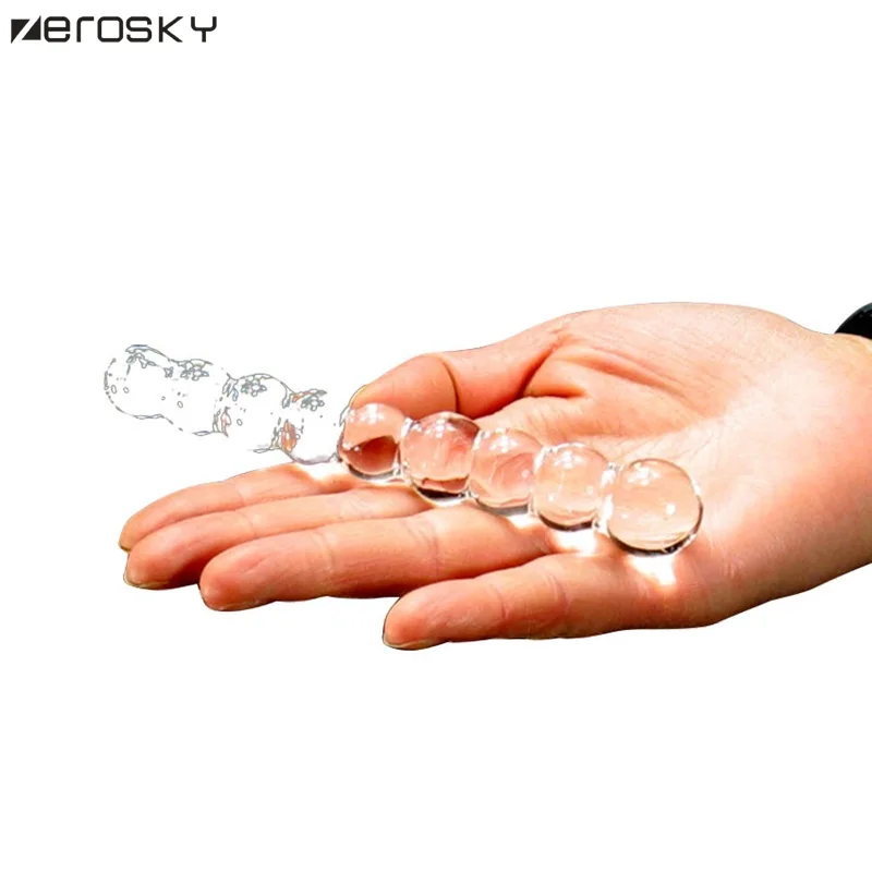 Zerosky Crystal Glass Dildos Anal Plug 9 beads Buttplug Toys Adult products Vagina Masturbation Beads Sex Toy | Красота и здоровье