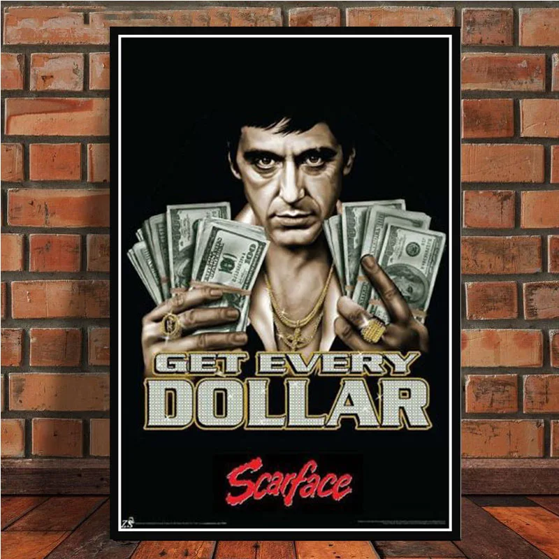 0001 AL PACINO SCARFACE Гангстерский фильм художественный постер Картина Настенная картина для домашнего декора плакаты и принты - Цвет: 0001