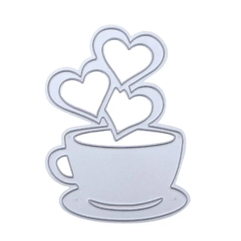 Love Heart кофейная чашка DIY металлический Скрапбукинг Ремесло тиснение вырубной