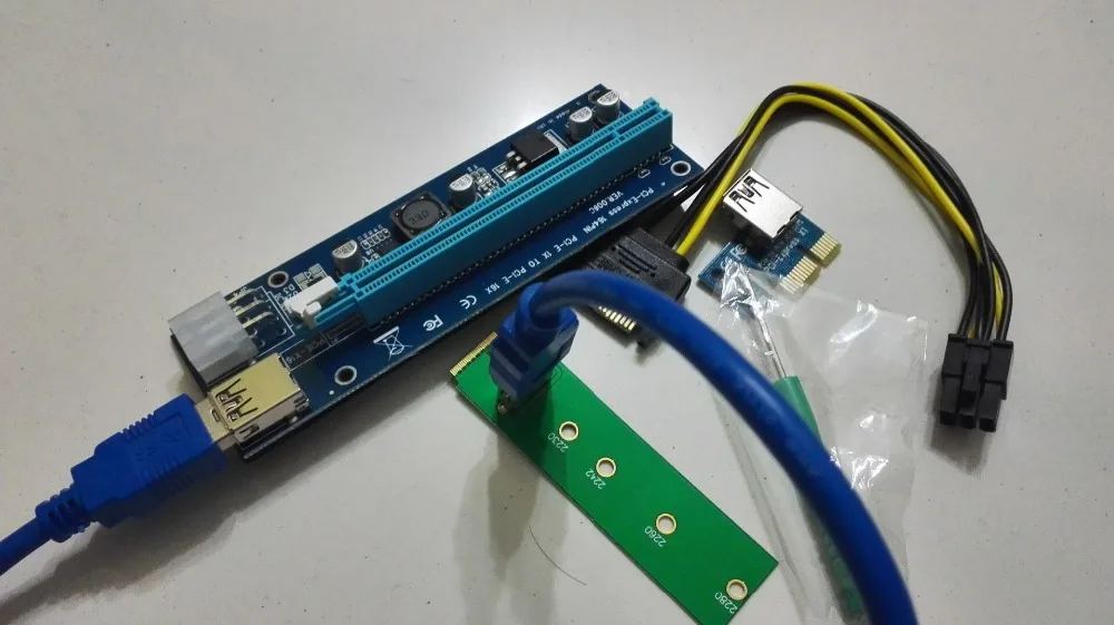 Новинка Pcie Pci-e Pci Express Riser Card M.2 NGFF To 16x GPU Usb 3,0 удлинитель Riser и адаптер X1 TO X16