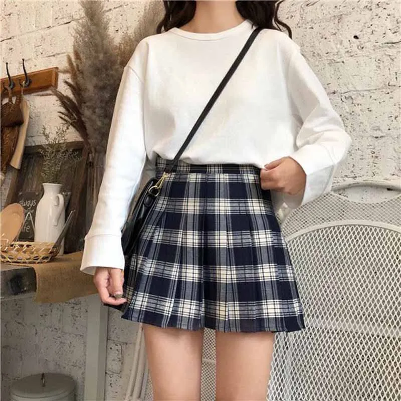 2018 Новый Для женщин летние Мини юбки Harajuku Винтаж модные Высокая талия