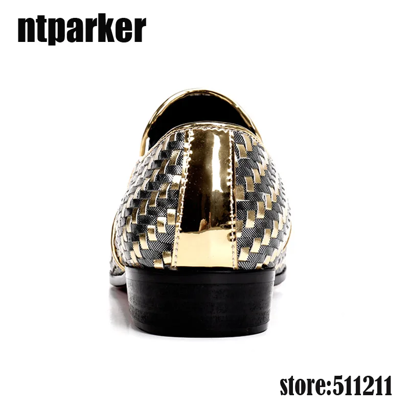 Ntparker роскошные модные мужские классические туфли лоферы узорчатые кожаные
