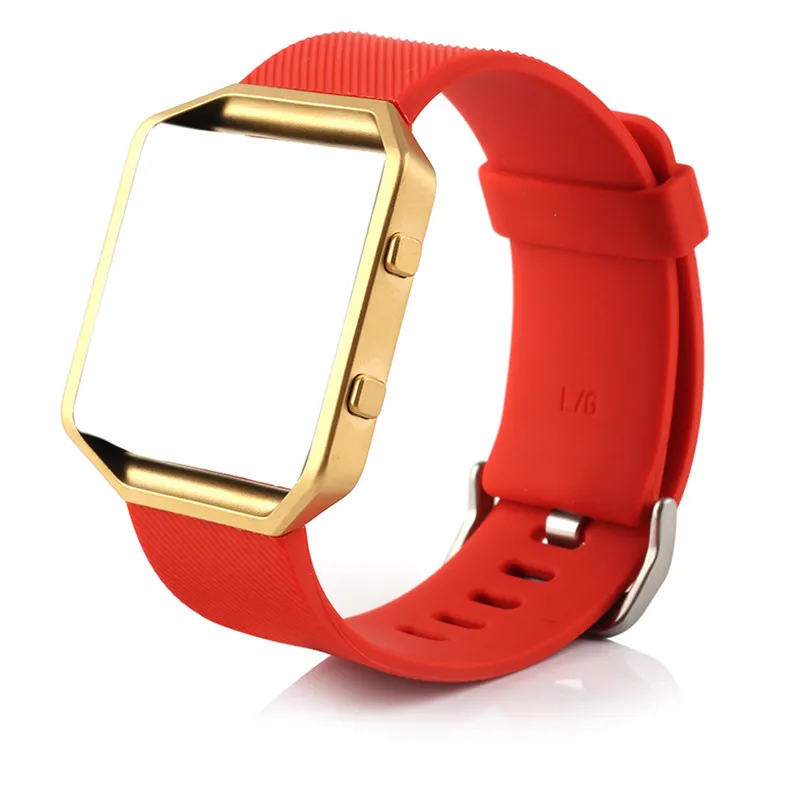 Браслет Bemorcabo для Fitbit Blaze, силиконовый браслет, сменный ремешок с рамкой из розового золота для Fitbit Blaze, умные фитнес-часы