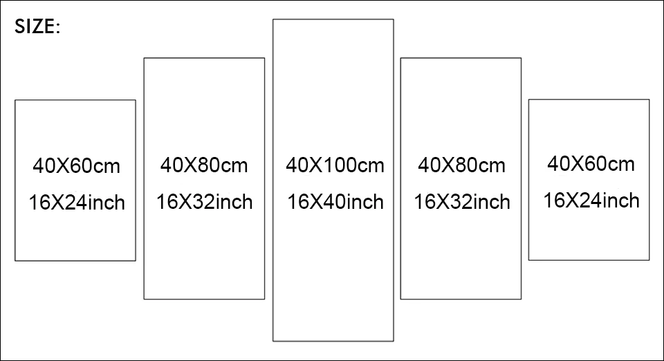 5 Панель современный дом Книги по искусству стен HD картина холст спандекса