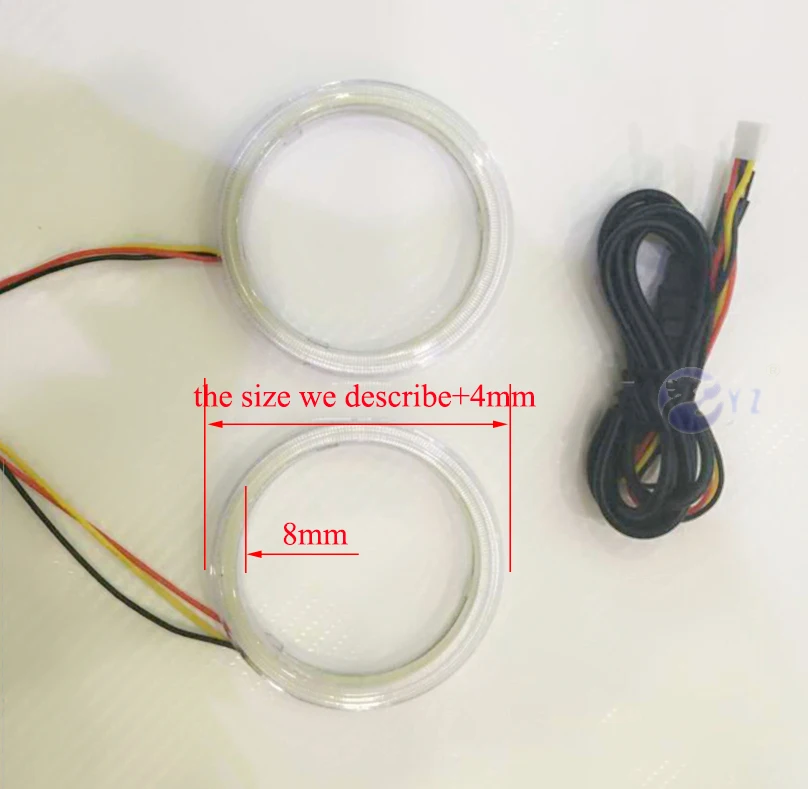 Фары автомобильные ангельские глазки 2 шт. водонепроницаемые с поворотниками |