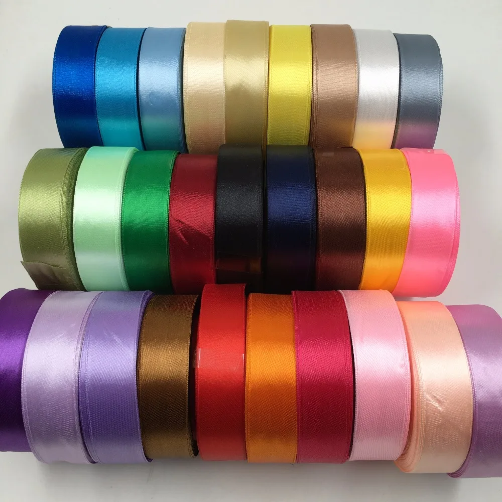 Атласная лента для украшения свадебной вечеринки 25 мм ярдов 22 м|silk ribbon supplies|party party