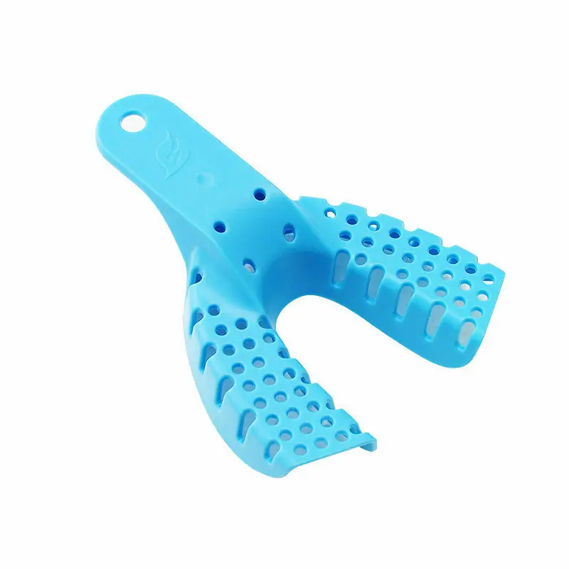 10Pcs/set Dental Blue Impression Plastic Trays Without Mesh Tray Care Teeth Holder Materials Supply For Oral Tools |