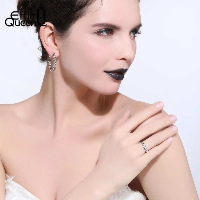 Effie queen бесконечный дизайн женское кольцо из розового золота/серебряный цвет навсегда любовь повседневная одежда обручальные ювелирные изделия DR150-S
