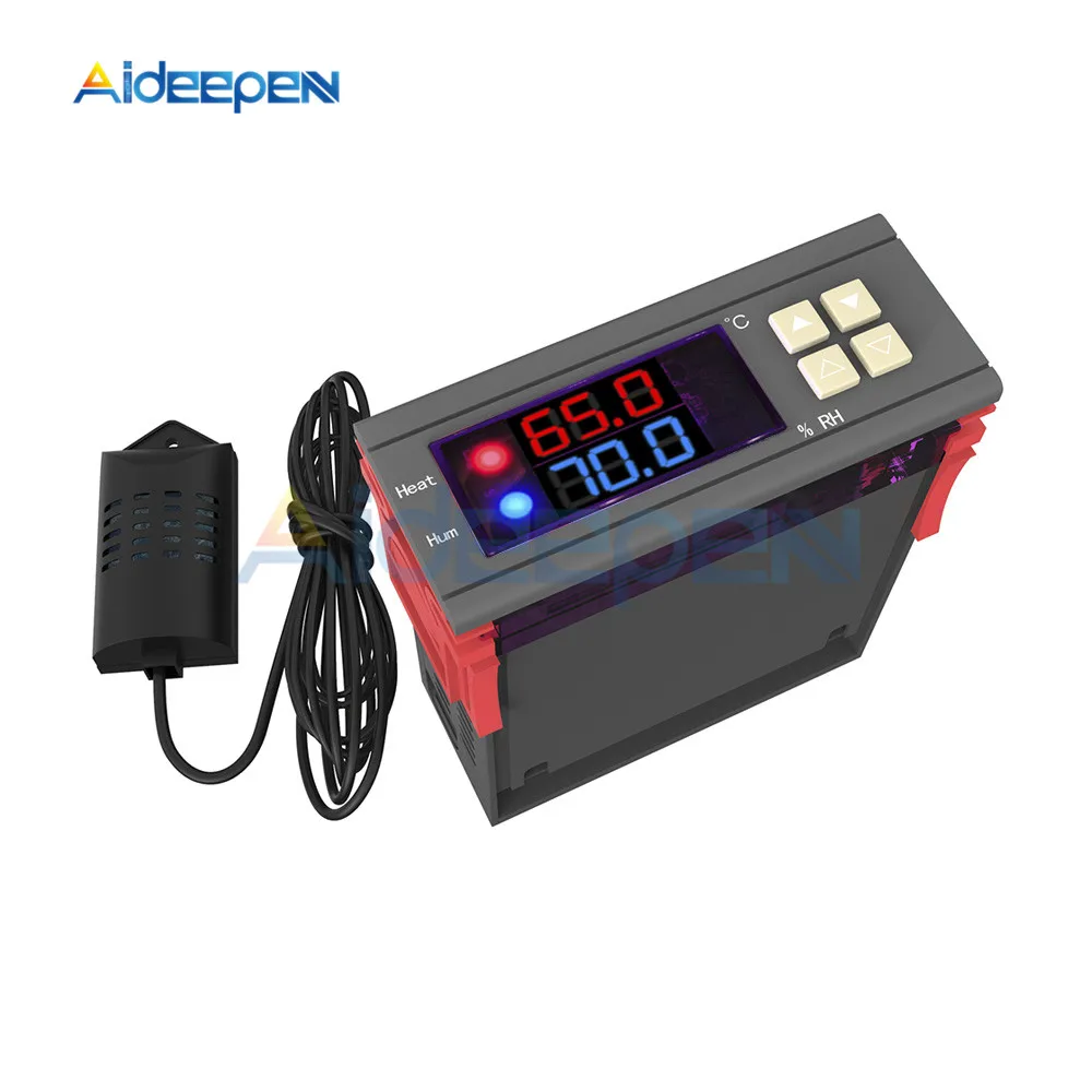 SHT2000 DC12V 24V AC 110-220V Цифровой термостат гигростат регулятор температуры и влажности Регулятор терморегулятор гигрометр