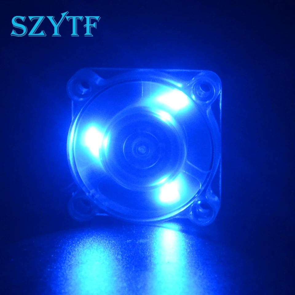 

20pcs 40mm 40 * 40x10mm 4010S DC 12V 3Pin Blue LED Case Cooler Cooling Fan