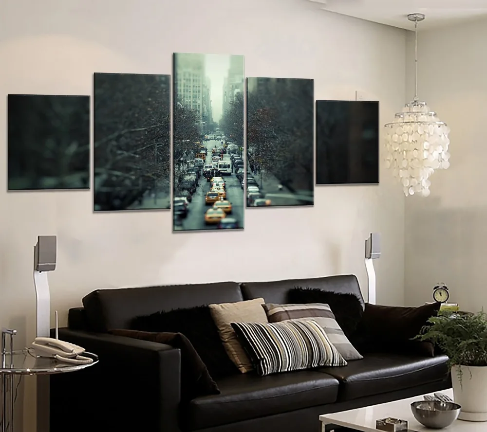 Современное настенное изображение холст с принтом 1 шт. городское движение