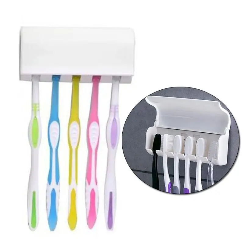 Держатель для зубной щетки ванной комнаты аксессуары чехол настенное крепление