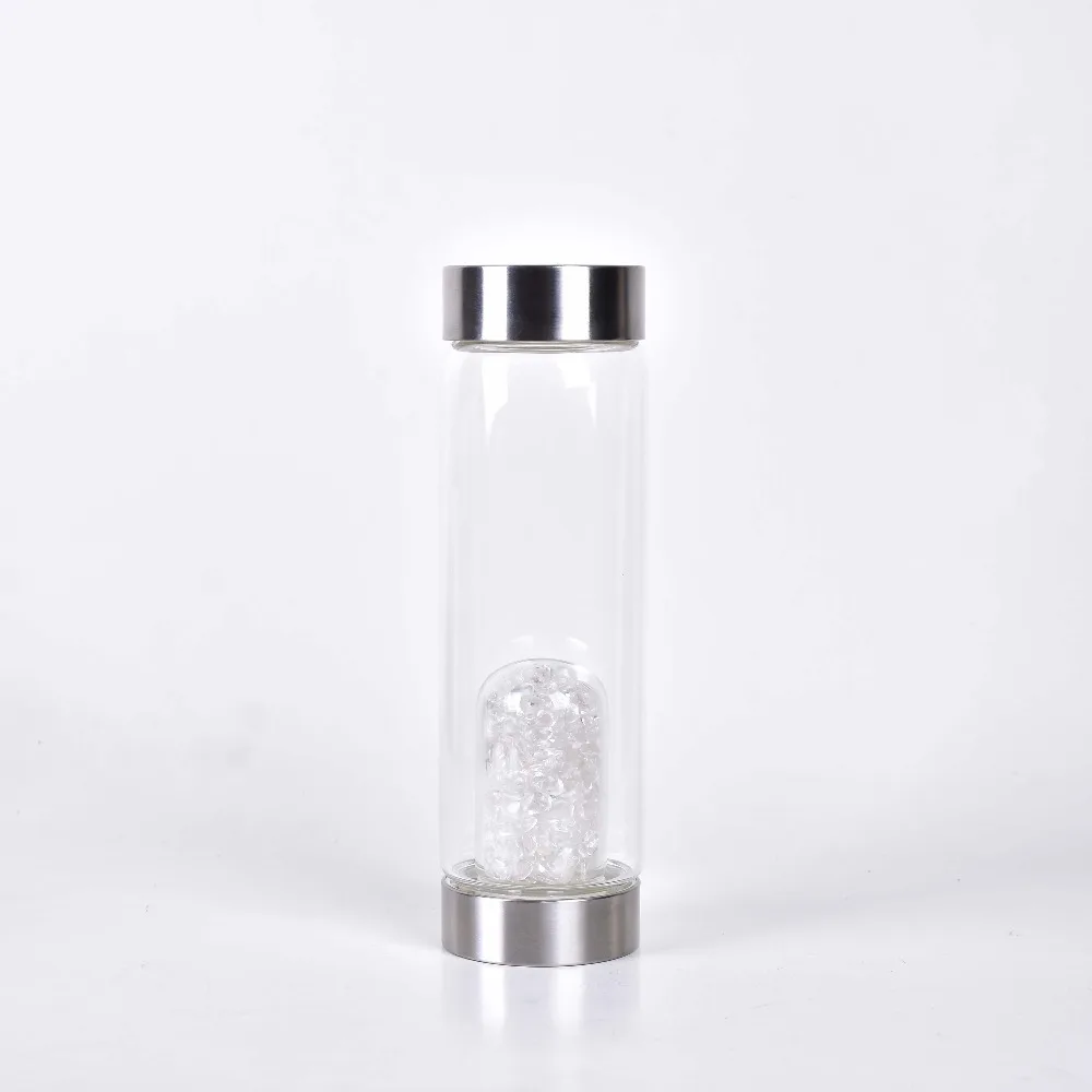 Лучшие продавцы, Натуральный прозрачный кристалл, драгоценный камень, гравий, Кристал острый стеклянный заварной бутылки для воды
