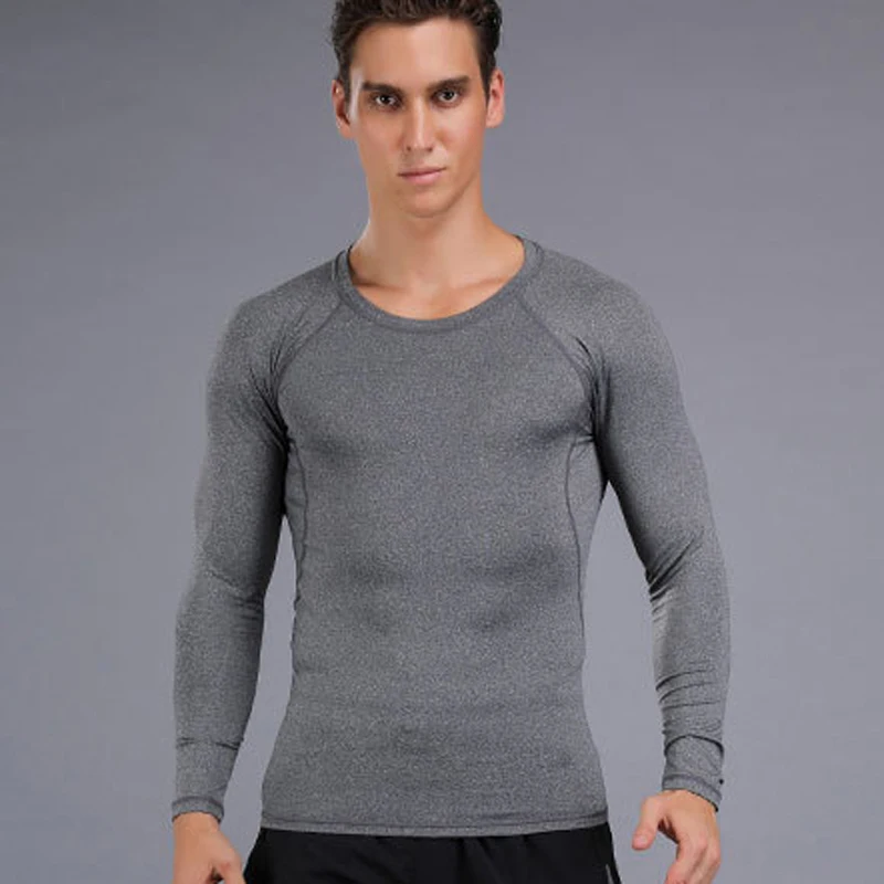 Мужская футболка быстросохнущая компрессионная облегающая Джерси фитнес мышцы