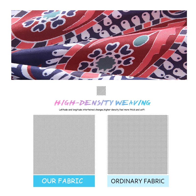 Комплект постельного белья из 3 предметов фиолетового цвета в богемном стиле