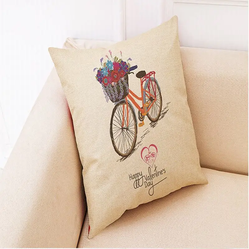 2018 европейские американские Цветочные велосипедные наволочки с принтом 45*45 см