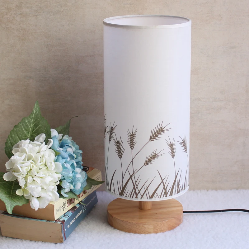 Бесплатная доставка светодиодная настольная лампа дерево пластик деревенский
