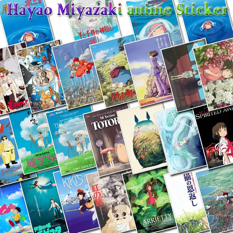 25 шт. Hayao Miyazaki аниме наклейка Тоторо/Унесенные призраками Мультяшные наклейки для